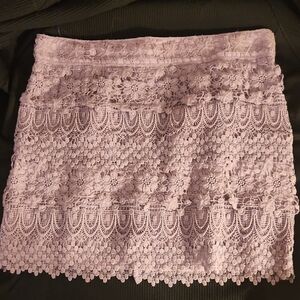 American Eagle Outfitters Lace Mini Skirt in Light Purple